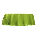 Gartentischdecke Outdoor 140 cm rund Grün wetterfest wasserabweisend rutschfest abwischbar PVC Weichschaum Tischdecke für Garten Balkon Camping