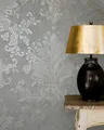Tapete Silber Grau Barrock Ornament Made in Germany 10,05m x 0,53m (2,62 €/qm)