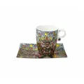 Goebel Tasse mit Untertasse Rizzi - Remenber those Cool Coal Da, Fine Bone China bunt