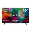 MEDION 100,3 cm (40 Zoll) Full HD Fernseher (Android TV, Smart TV, HDR, Prime Video, PVR, Bluetooth, MD 840100)