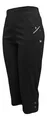 Cherry Berry 3/4-Hose Kurze Damen Sommerhose 3/4 lang Schlupfhose mit Stretchgewebe mit elatischen Bund, in Unifarben, Schwarz