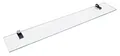 FACKELMANN Glasablage 80 cm/Wandregal für Badaccessoires/Maße (B x T): ca. 80 x 12 cm/Wandablage mit 6 mm Stärke/hochwertiges Glasregal mit Halterungen/Wandregal fürs Bad/Badregal fürs WC