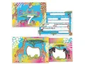 Limonia 12 Einladungskarten incl. 12 Umschläge zum 7. Geburtstag Einladung Kindergeburtstag Mädchen Jungen Karten Safari Giraffe Zebra Pferd Sahara