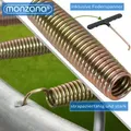 MONZANA® Trampolin Ø 244 cm Komplettset inkl. Sicherheitsnetz Leiter Randabdeckung & Zubehör Kindertrampolin Gartentrampolin - Blau/Schwarz/Silber