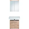 INOSIGN Badmöbel-Set Avena, (Set, 2-St), Badezimmermöbel - Waschbeckenunterschrank und Spiegelschrank braun
