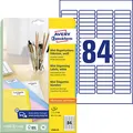 AVERY Zweckform Etiketten L7656-25 weiß 46,0 x 11,1 mm, 25 Blatt