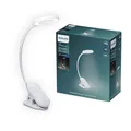 Philips Forys Clip tragbare Tischleuchte, 5W, kaltweiß, weiß, inkl. Akku