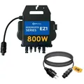 APsystems Mikrowechselrichter mit WLAN & Bluetooth, PV VDE , Plug & Play Wechselrichter ideal für Balkonkraftwerk (EZ1-M 800W