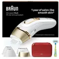 Braun IPL-Haarentferner Silk·expert Pro 5 PL5382, pro Minute bis zu 125 Lichtimpulse, 4 Aufsätze, Venus Rasierer, Aufbewahrungstasche goldfarben