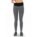 Formbelt Highwaist Leggings Laufhose Damen lang mit Handytasche Hohem Bund Atmungsaktiv High Waist Smartphone grau L