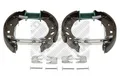MAPCO 4x Bremsbacken Bremsbackensatz für Trommelbremse Hinten 9840/1