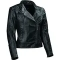 DIFI Motorradjacke Rose Damen Motorrad Lederjacke schwarz 36