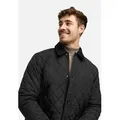 Indicode Steppjacke Herren INDram Herrenjacke Daunen-Optik Leichte Steppjacke mit Cordkragen und Druckknöpfen schwarz M (48)