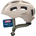 ABUS Fahrradhelm Youn-I 2.0 - mit Licht für Kinder, Jugendliche und junge Erwachsene - für Mädels und Jungs - Beige, Größe M