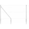 vidaXL Zaun mit Pfosten Silber 1 x 25 m Stahl 3350766
