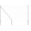 vidaXL Zaun mit Pfosten Silber 1 x 25 m Stahl - Silber