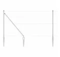 vidaXL Gartenzaun Zaun mit Pfosten Silber 1 x 25 m Stahl, (1-St)