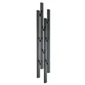 DanDiBo Garderobe Wand Schwarz Metall 96612 Wandgarderobe mit 8 Haken Schmal Flurgarderobe Modern Hakenleiste Garderobenhaken
