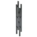 Garderobe Wand Schwarz Metall 96612 Wandgarderobe mit 8 Haken Schmal Modern