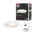 Paulmann 93661 Nova LED Einbauleuchte rund schwenkbar max. 35W Deckenspot Weiß ohne Leuchtmittel Einbaurahmen GU10 oder GU5,3