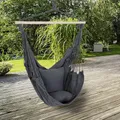 Hängesessel Tobago 2 Kissen Hängesitz Hängestuhl Hängeschaukel 120x90 anthrazit