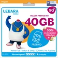 LEBARA HELLO! 40 Prepaid SIM-Karte | Allnet-Flat Telefonie & SMS | 40 GB Daten