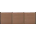 Gartenzaun Getafe WPC mit Pfosten 183x531 cm Braun