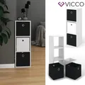 Raumteiler Standregal Regal Bücherregal Büroregal Hylda 3 Fächer Weiß Vicco