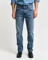 Regular-fit-Jeans "REGULAR JEANS", Gr. 42 - Länge 34, MID BLUE WORN IN Länge 34