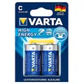 VARTA Blister mit 2 Alkaline-Batterien High Energy, Baby (C/LR14)