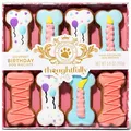 Modern Gourmet Foods Hundekekse Geschenkset - 8 handdekorierte Hundeleckerlies in Knochenform – Geschenkbox für Hündinnen - 8er Set