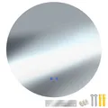 LED-Badezimmerspiegel Aurora, dimmbar, mit 3 Lichtfarben Wandspiegel weiß B-Ware