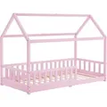 Juskys Kinderbett Marli_STR_OS (Rose, 200 x 90 cm)""