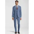 SteffenKlein Anzug Slim-Fit (3-tlg) blau|grau 54