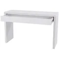 SVITA ANGULAR Schreibtisch mit Schublade Schminktisch Frisiertisch 120x40x76 cm Weiß - Weiß