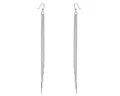 Materia Paar Ohrhänger Damen Silber Pendel Stäbchen 140mm SO-47, Aus 925 Sterling Silber, rhodiniert