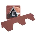 DAPRONA 20x Bitumen Dachschindeln Hexagonal Rot 1 m x 32 cm - 2,6 m² selbstklebend mit Glasvlieseinlage - wetterfest & UV-beständig für Gartenhaus, Carport, Garage, Pavillon