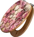 banjado Design WC Sitz Bambus Absenkautomatik -Strauss Rosen - Toilettendeckel mit Absenkautomatik Holz/hochwertiger Bambus Klodeckel/WC-Sitz für alle gängigen Toiletten [TDB2 11473]