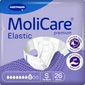 MoliCare premium Elastic Inkontinenzslips – 8 Tropfen | Hochsaugfähige Einwegwindeln für Männer und Frauen mit schwerer Inkontinenz | Größe S | 26 Stück