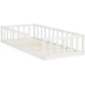 Homestyle4u Bodenbett, Weiß, Holz, 90x200 cm, Kinder- & Jugendzimmer, Kindermöbel, Kinderbetten, Kindereinzelbetten