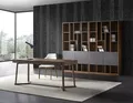 Design Büro Office Kanzlei Tisch Regal Akten Schrank Schreib Tische Sessel 4tlg