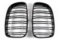 1023174 Nieren Kühlergrill SATZ 2x Zubehör Sport Frontgrill Modified Grill Niere Schwarz Glanz Doppelsteg ABS-Kunststoff X-Parts für 1er E81 E82 E87 E88