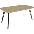 byLIVING Esszimmertisch LIFE / Eiche-Optik braun / großer Auszugstisch 160 cm bis 240 cm / Tisch mit Ausziehfunktion / Tisch mit Synchronauszug un... - Braun/Schwarz
