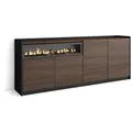 Skraut Home Sideboard,, Hellbraun, Holzwerkstoff, Rechteckig, 207x80x37 cm, Wohnzimmer, Kommoden & Sideboards, Sideboards