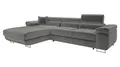 Mirjan24 Ecksofa Torezio Mini mit Bettkasten, Einstellbare Kopfstützen, Bequeme Polsterung, Eckcouch mit Schlaffunktion für Wohnzimmer L-Form Couch mit Bettfunktion (Manila 16, Seite: Links)