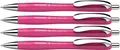 Schneider 132554 Slider Rave XB Kugelschreiber (Weiches Schreiben ohne Kratzen für lange Texte in Schule, Uni und Beruf) 4 Stück, Kräftiges Pink, Tinte: Blau