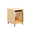 Gator Frameworks Elite Series 10U Studiorack-Tisch mit ausziehbarer Ablage und rückseitiger Kabeldurchführung, Natur-Ahorn-Finish (GFW-ELITEDESKRK-MPL)