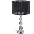 Relaxdays Tischlampe, Mehrfarbig, Metall, Glas, Textil, 29.5x54x29.5 cm, Lampen & Leuchten, Innenbeleuchtung, Tischlampen, Tischlampen