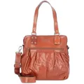 Pride and Soul Schultertasche Leder 34 cm cognac Braun Damen 