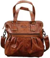 PRIDE & SOUL Umhängetasche Damentasche Holly 300x350x90mm Leder cognac